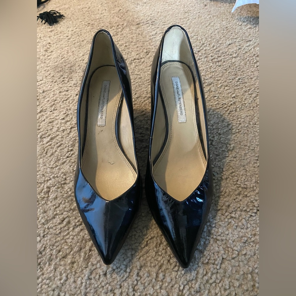 Diane von Furstenberg Patent Leather Heel